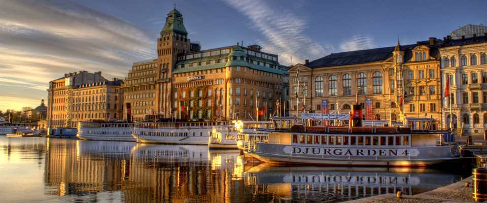 Stockholm sunset in the Fall